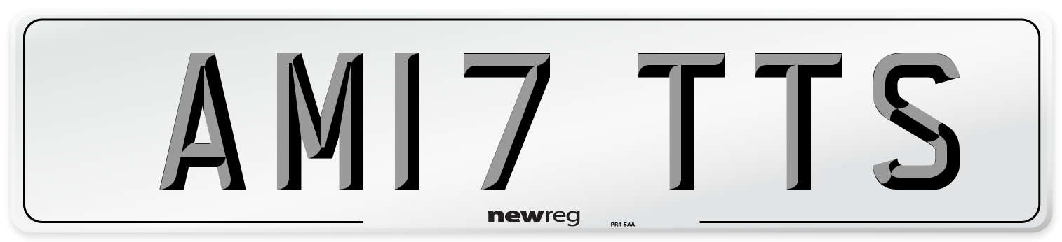 AM17 TTS Number Plate from New Reg